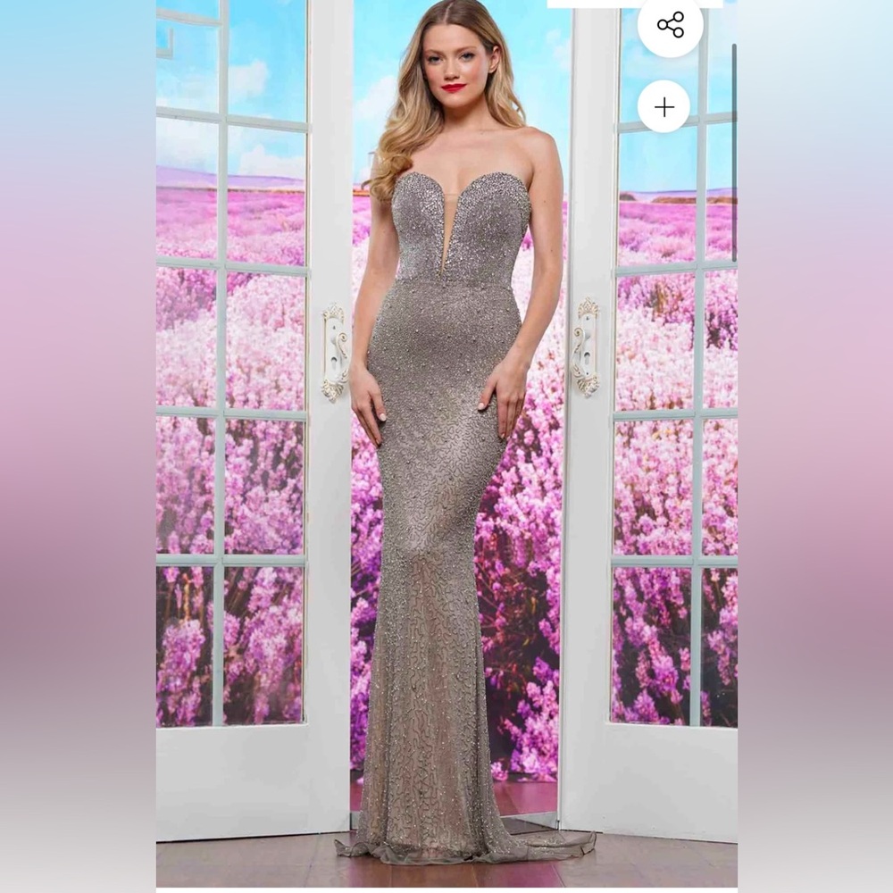 Colors Couture Dress 3559 Strapless Heat Stone, Platinum